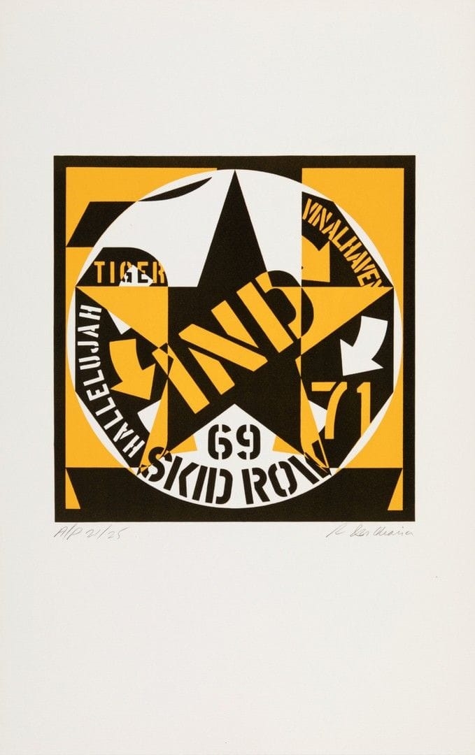 Artwork by Robert Indiana, Self-portrait, Made of Color Lithograph On Wove Paper