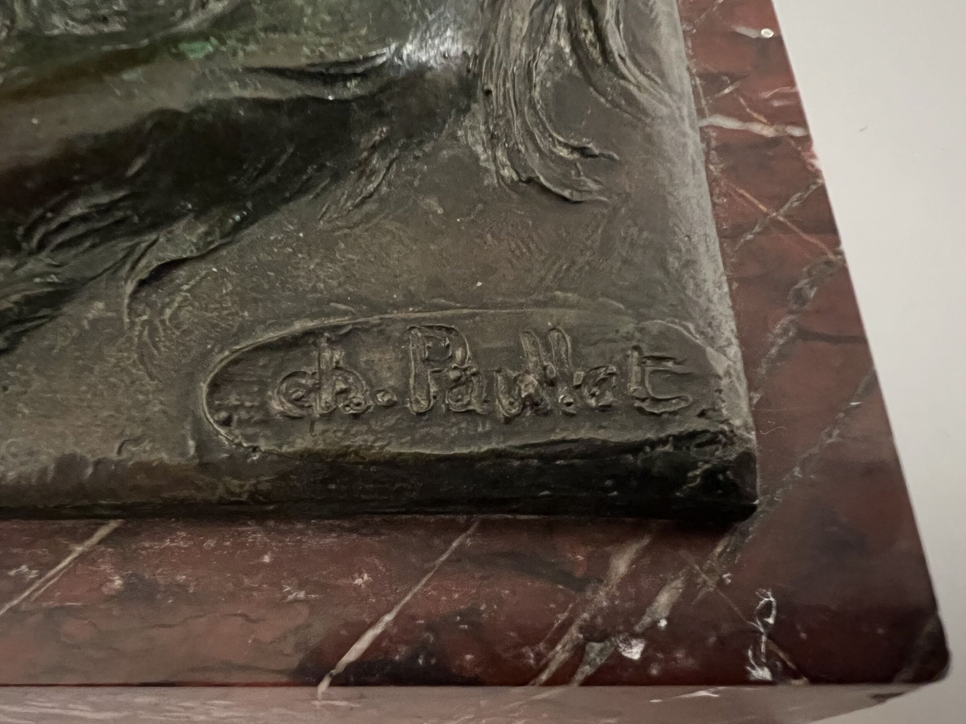 Artwork by Charles Paillet, The two friends, Made of Bronze