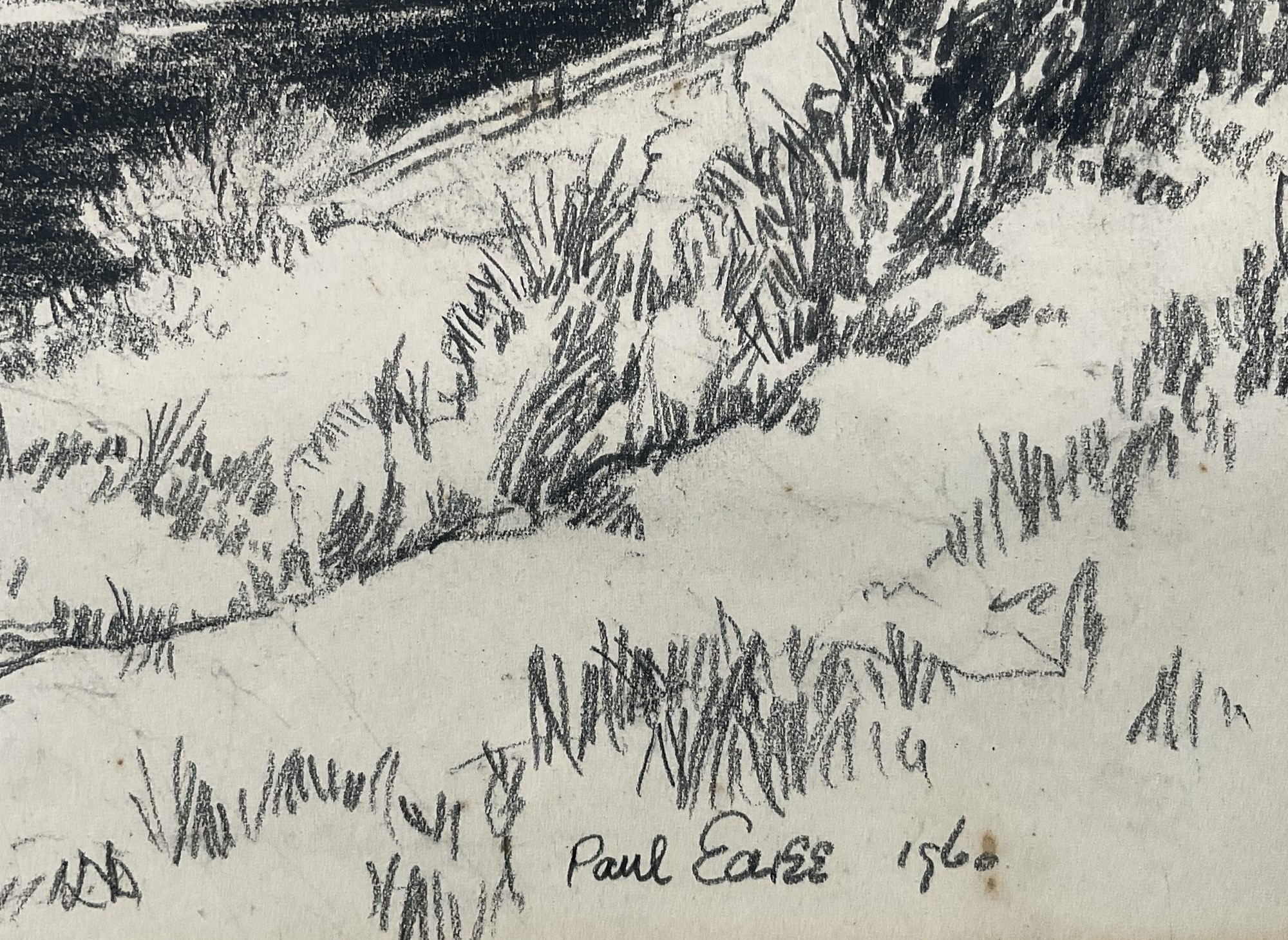 Artwork by Paul Earee, River bank, Made of Charcoal