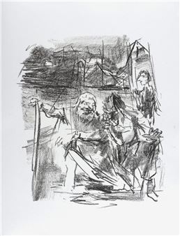 Gloucester led by an old man - Oskar Kokoschka