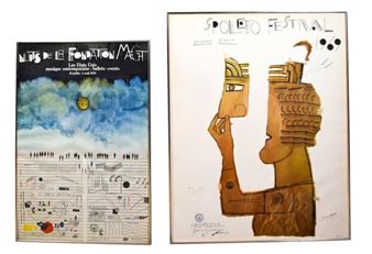 2 Saul Steinberg Posters Spoleto, Fondation Maeght - Saul Steinberg