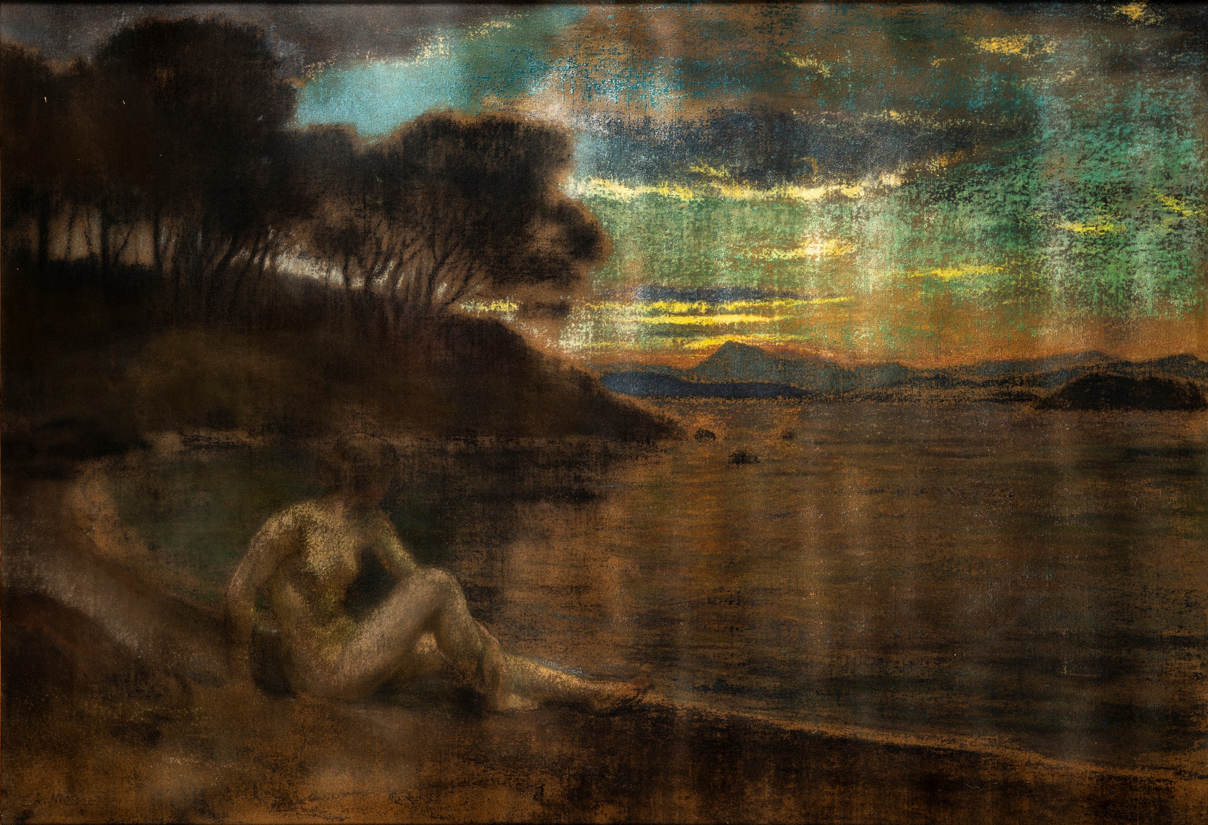 Marie Auguste Emile René Menard | The bather | MutualArt