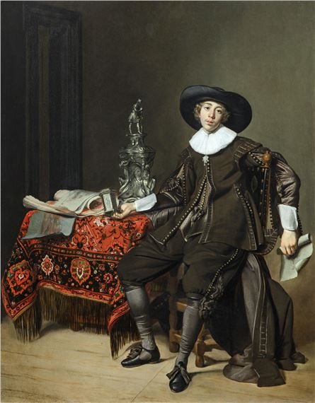 Portrait of a silversmith, probably Christiaen van Vianen (1600–1667) or Simon Andriesz. Valckenier (1609–1672 - Thomas de Keyser