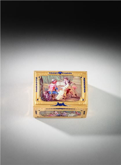 A gold and enamel snuff box, Mathieu Coiny, Paris, 1761 /1762 - Charles-André van Loo