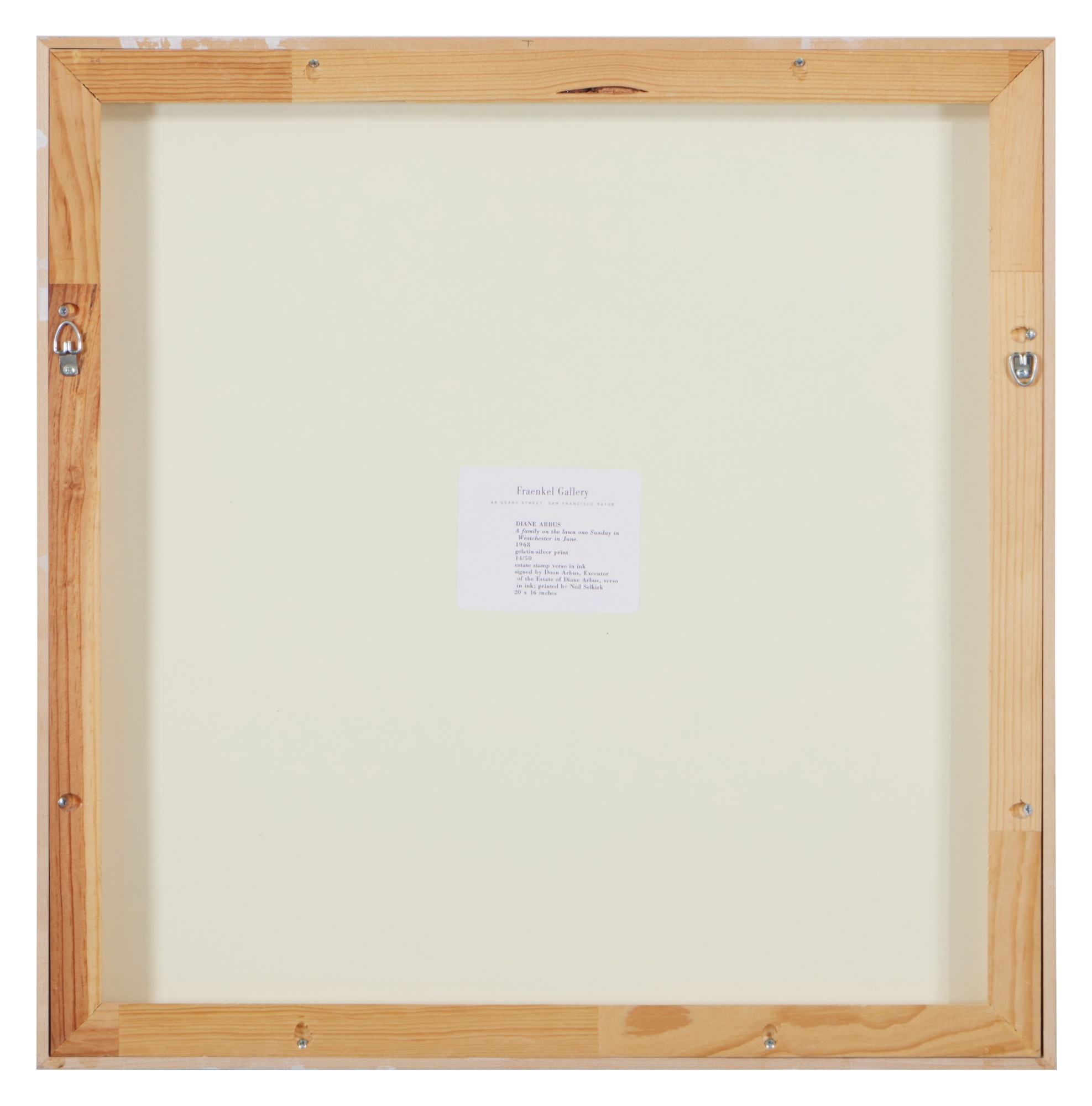 Artwork by Diane Arbus, A family on the lawn one Sunday in Westchester, N. Y, Made of gelatin silver print, a plate from A Box of Ten Photographs