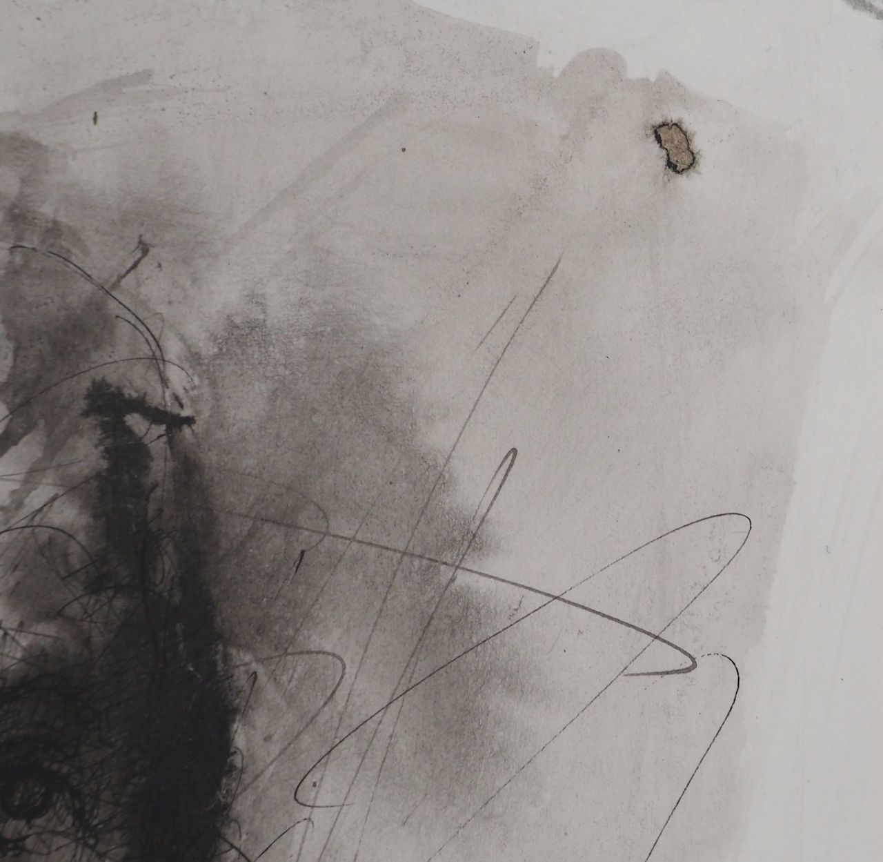 Artwork by Daniel Airam, Man with piercing gaze, Made of Watercolor And Wash Drawing