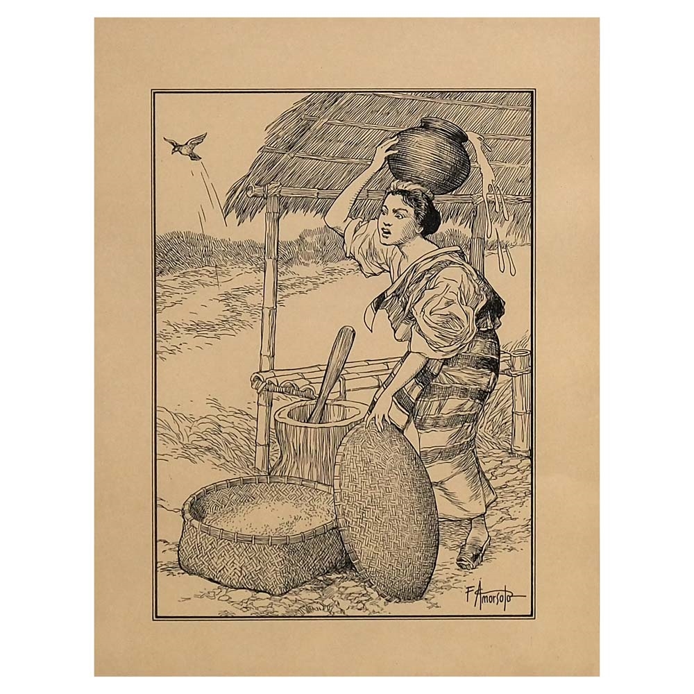 Artwork by Fernando Amorsolo, Untitled, Made of Pen And Ink On Paper