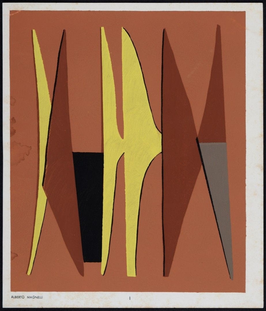 Artwork by Alberto Magnelli, Testimonies to Abstract Art I, Made of Stencil On Wove Paper