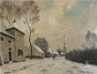 Snowy landscape - Victor de Groux