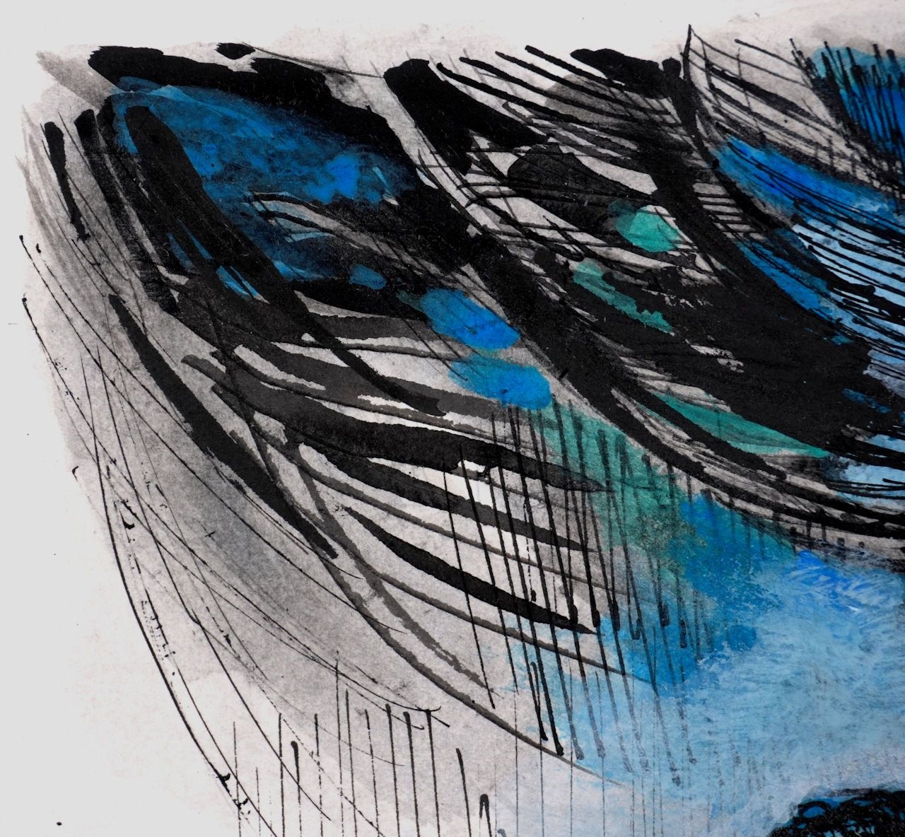 Artwork by Maurice Genis, The fruit seller, Made of Indian Ink And Wash