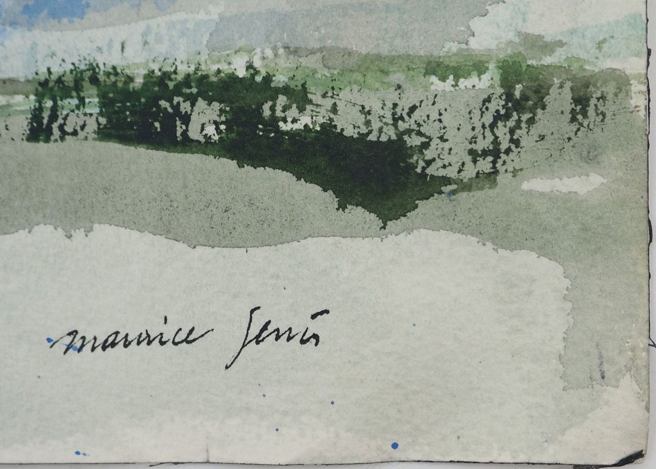 Artwork by Maurice Genis, Reflections on the lake, Made of Watercolor