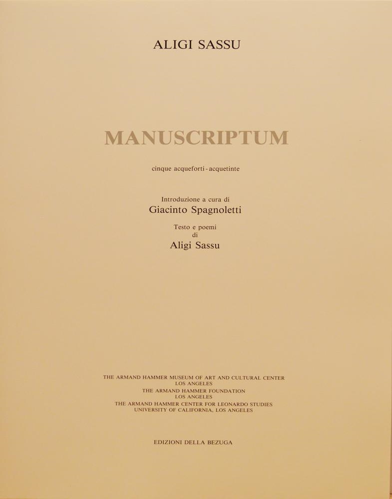 Aligi Sassu | MANUSCRIPTUM (1992) | MutualArt