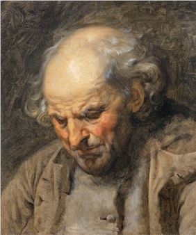Study of an old man, head and shoulders - Jean-Baptiste Greuze