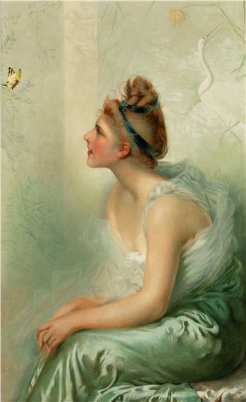 The beauty and the butterfly - Vittorio Matteo Corcos