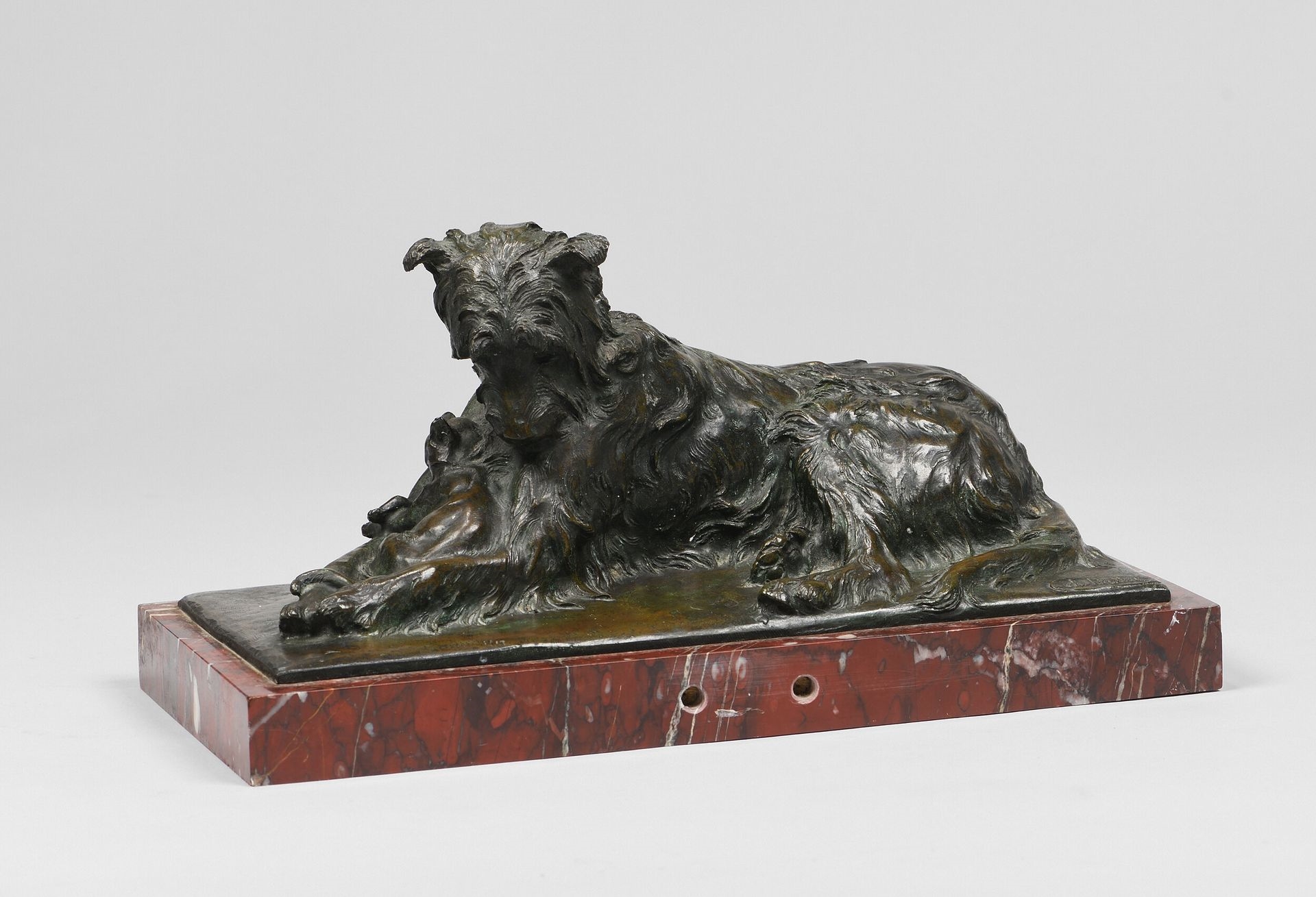 Artwork by Charles Paillet, The two friends, Made of Bronze