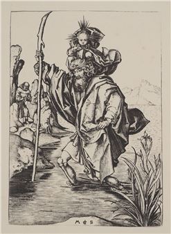 Saint Christopher Engraving - Martin Schongauer