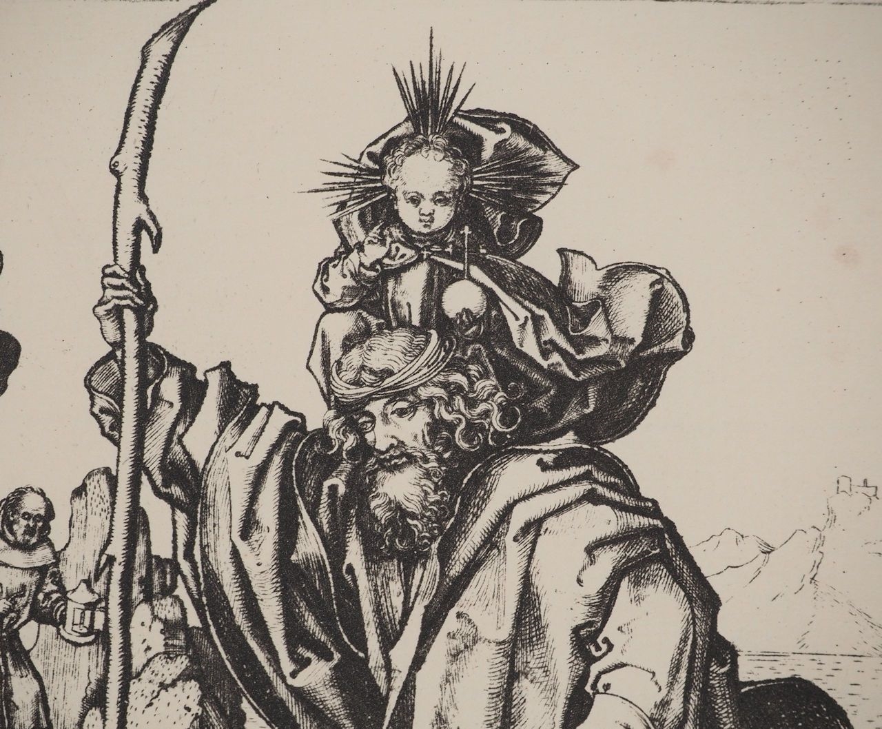 Artwork by Martin Schongauer, Saint Christopher Engraving, Made of Engraving