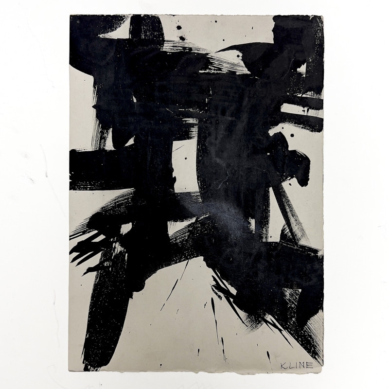 Artwork by Franz Kline, AbEx Composition, Made of Ink On Paper
