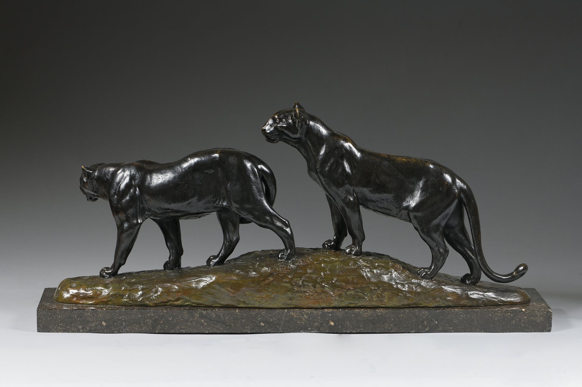 Louis Riché | Two lionesses | MutualArt