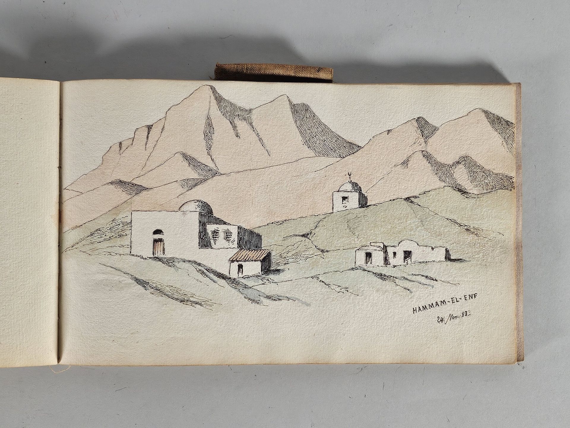 Louis Piessey | Forty-one-page travel sketchbook featuring Constantine ...
