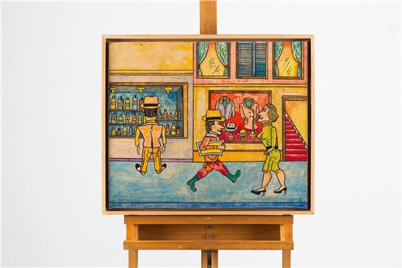 Vidriera de vinos - Antonio Seguí