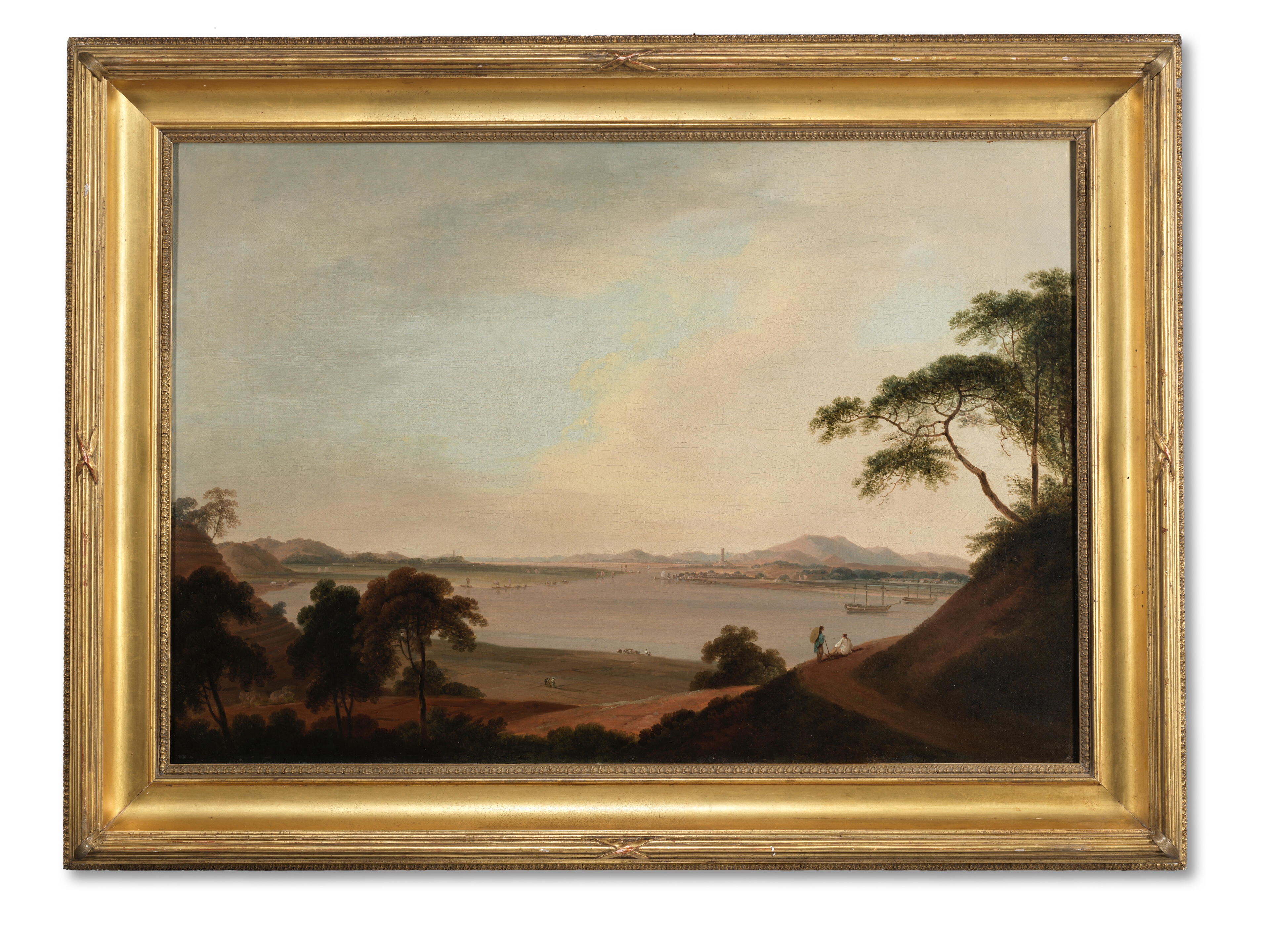Artwork by William Daniell, Whampoa, Made of Oil on canvas, framed