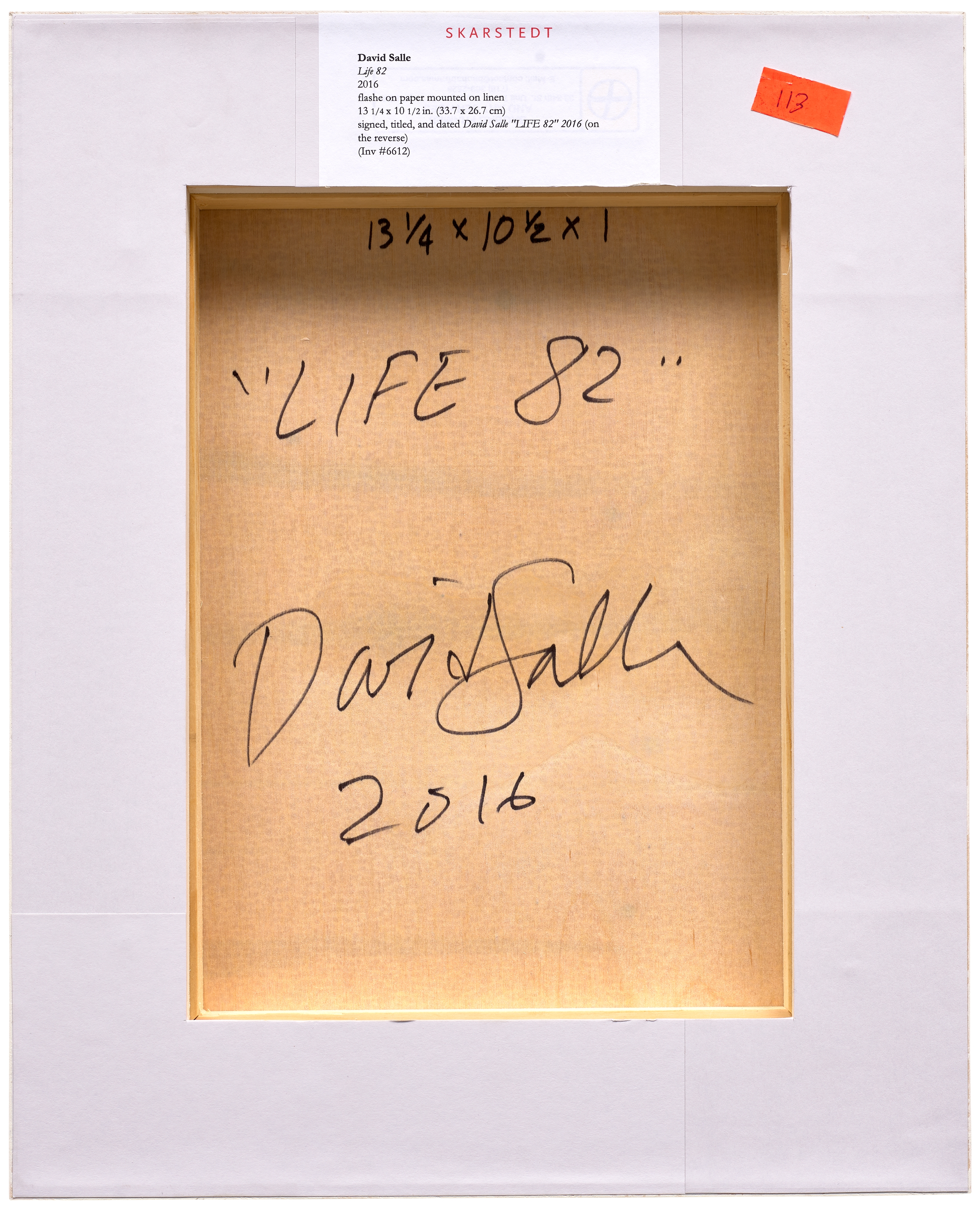 Artwork by David Salle, Life 82, Made of Flashe on paper laid down on board