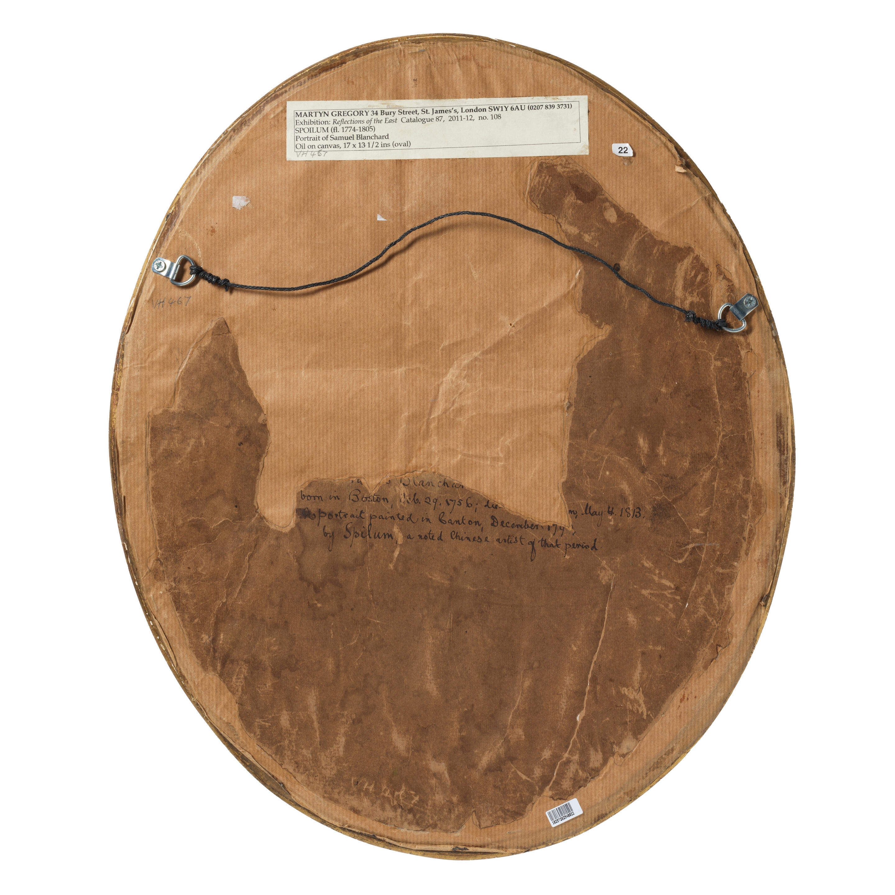 Artwork by Spoilum, Portrait of Samuel Blanchard, 1790, Made of oil on canvas