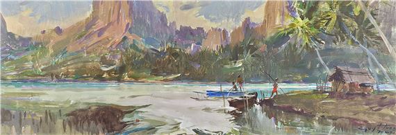 Tahiti, the lagoon by Guy Huze