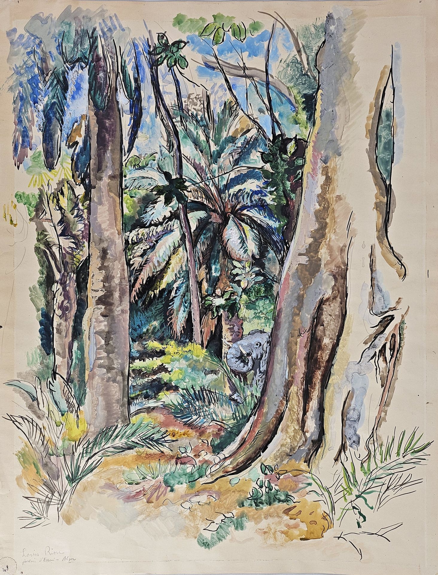 Louis Adolphe Riou | The Jardin d'Essai in Algiers | MutualArt