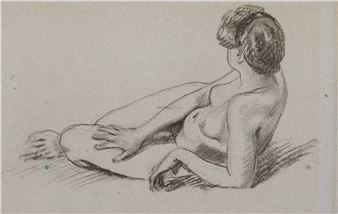 Liegende junge Frau. Aktstudie - Ludwig von Hofmann