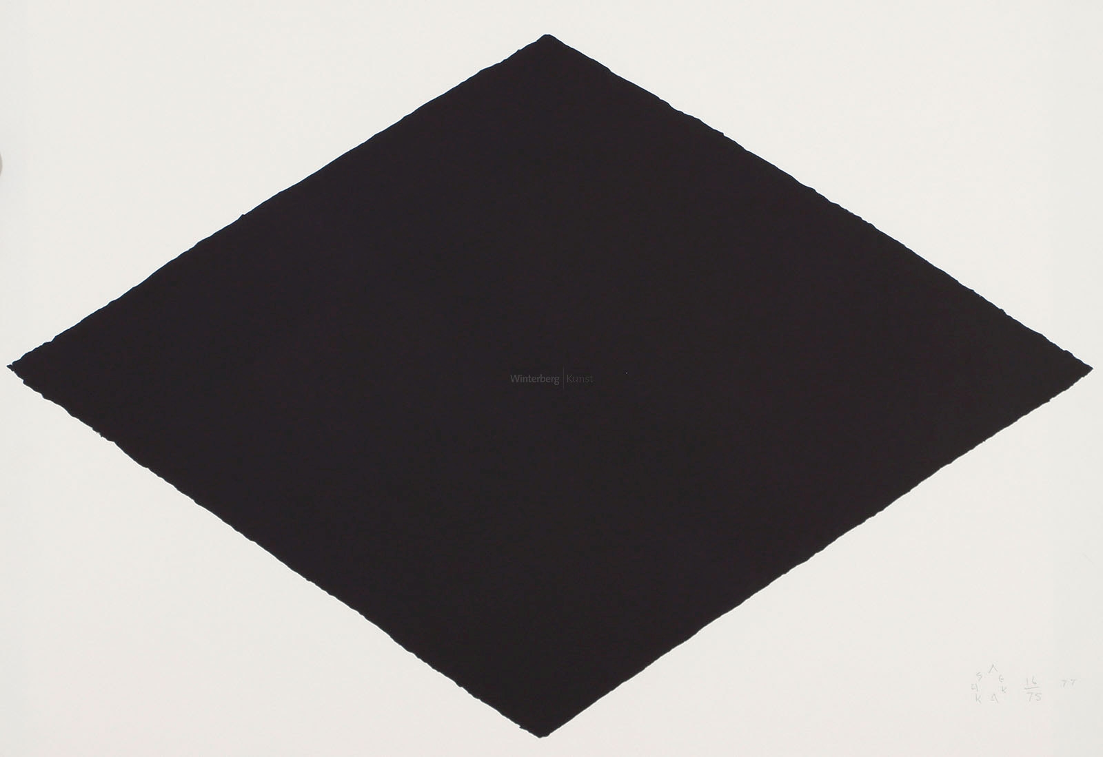 Artwork by Michael Lekakis, Schwarze Raute, Made of serigraph