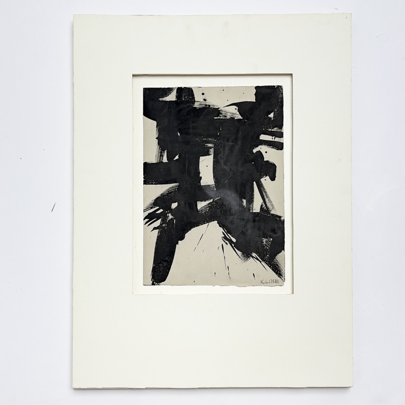 Artwork by Franz Kline, AbEx Composition, Made of Ink On Paper
