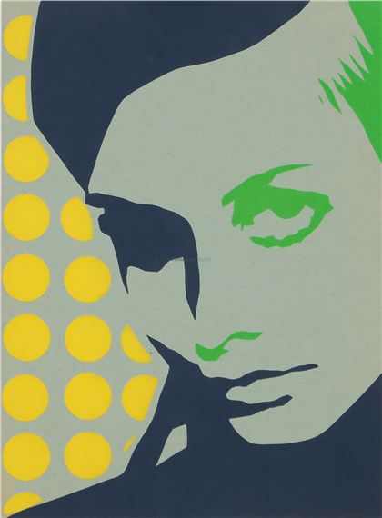 Frauenkopf mit Schal – Twiggy - Werner Berges