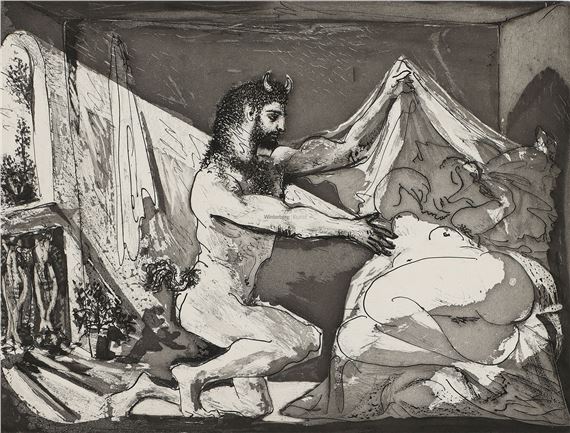 Faune dévoilant une Dormeuse (Jupiter et Antiope d’après Rembrandt