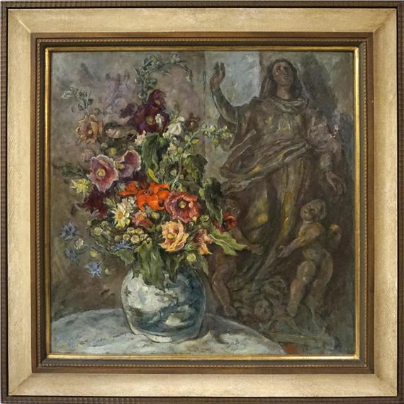 Blumenstillleben mit Madonna by Benno Eggert, (19)70