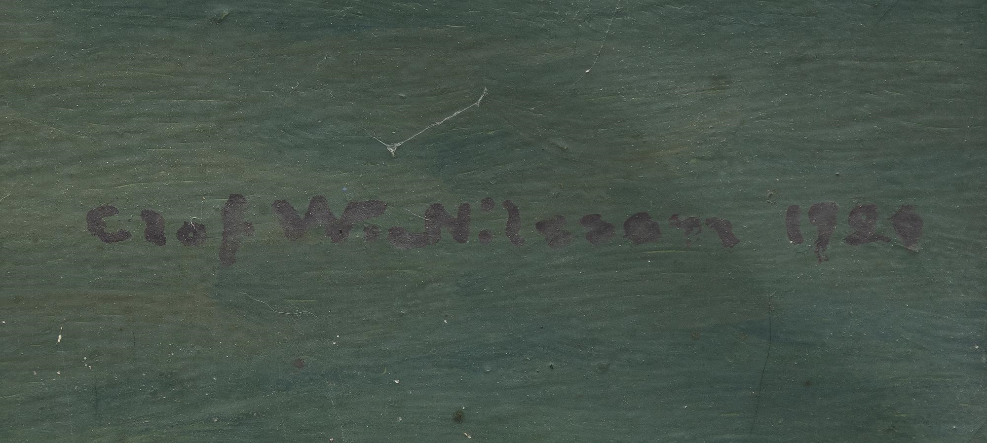 Artwork by Olof Walfrid Nilsson, Sommarkväll vid Dalby, Wärmland, Made of Canvas