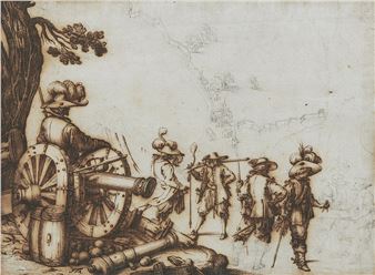 Study of soldiers - Ercole Bazicaluva