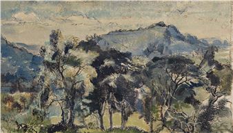 Mt Eden from Cornwall Park - Robert Nettleton Field