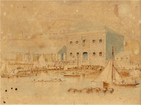View of the Harbour, Auckland c. 1850 - Charles Heaphy