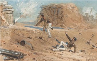 BATTLEFIELD SCENE - Valeriy Pavlovich Ovsyanikov