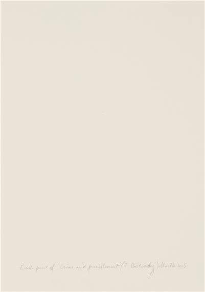 End-point of 'Crime and punishment' (F. Dostoevsky - Kris Martin