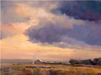 FARMSCAPE WITH LIGHT THROUGHT THE CLOUDS - Ignatius Marx