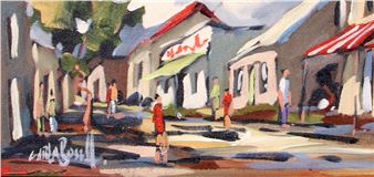 STREET SCENE WITH FIGURES - Carla Bosch