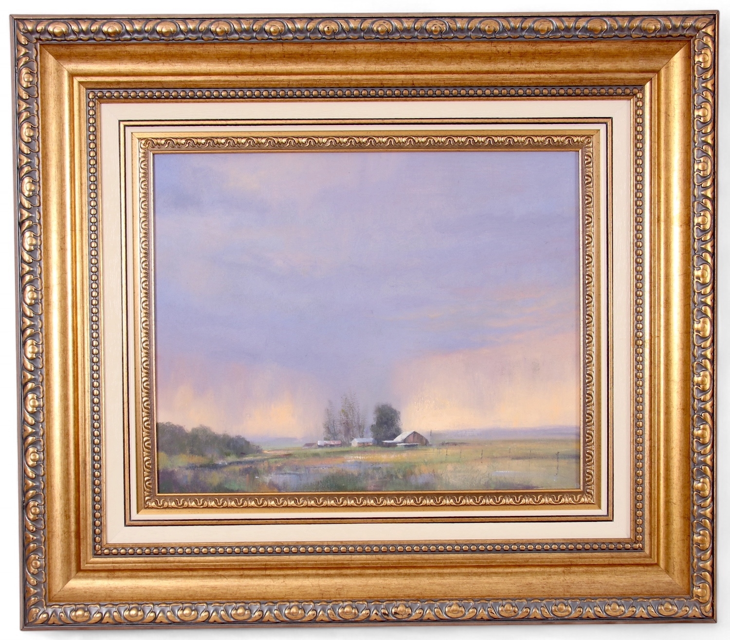 Artwork by Ignatius Marx, VIEW OF A FARMHOUSE IN A STORM, Made of Oil On Canvas