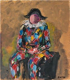 Harlequin seated - Pierre Bosco