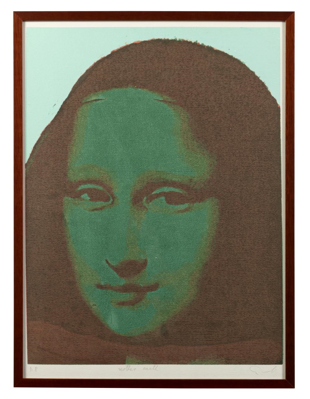 Artwork by Shaike Snir, Mother Earth, Made of Screenprint