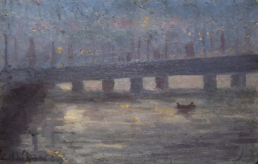 Artwork by E. Phillips Fox, The Bridge, Made of Oil On Panel