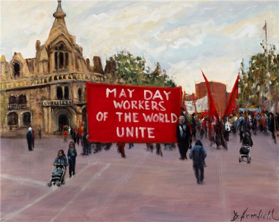 May Day Workers of the World Unite by David Armfield