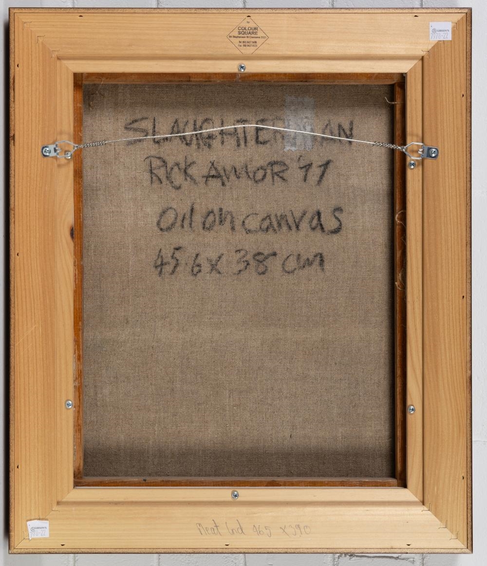Artwork by Rick Amor, Slaughterman, Made of Oil On Canvas